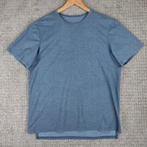 Lululemon Shirt Mens Size XL Blue Tee T Shirt Casual Short Sleeve Round Neck